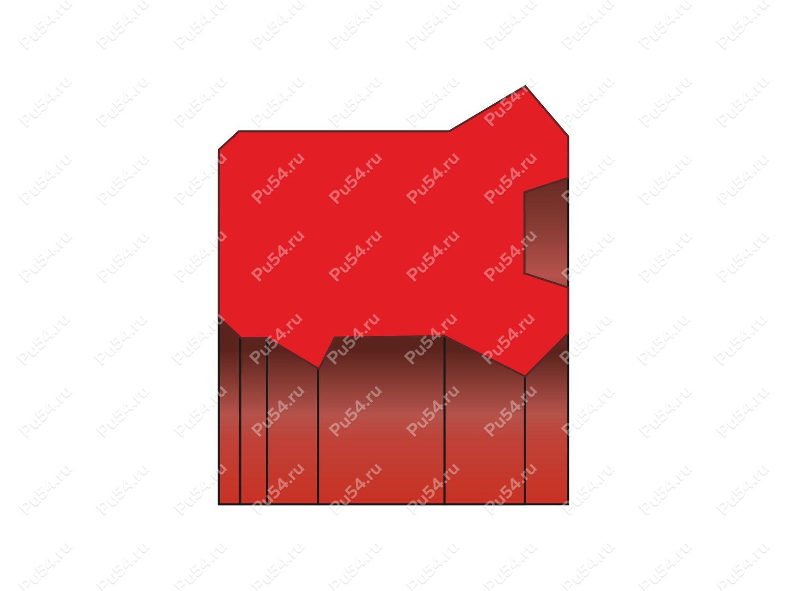 Манжета штока 380x410x21/L=22, аналог K38 KASTAS, SD ASTON SEAL, Product Code 70-00-735408, Polyurethane, PU54/M92/красный, Image №1